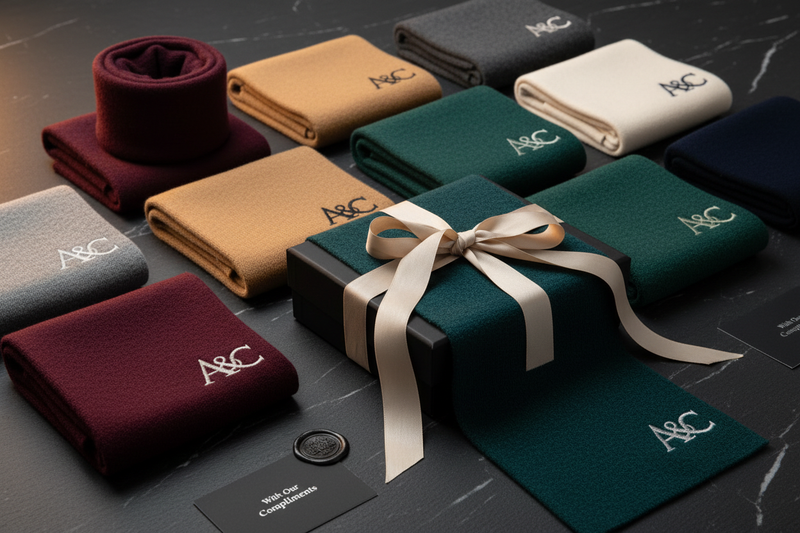 Corporate Scarves - Draped Circular Badge
